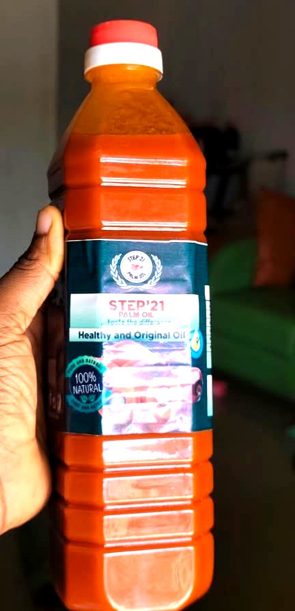 500ml Bottle of Step'21 pure red palm oil